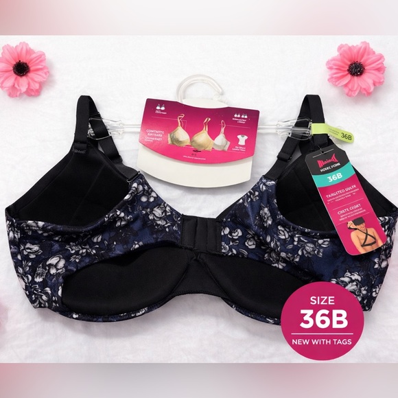 Maidenform 36B T-Shirt Bra | Cushion Wire | Floral | Convertible | NWT - Picture 2 of 2